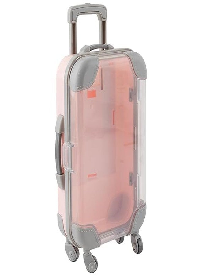 DKWIN Mini Suitcase Luggage Case - Pink Mini Trolley Suitcase Candy Box Small Travel Trolley for Kids & Doll Accessories - Image 1